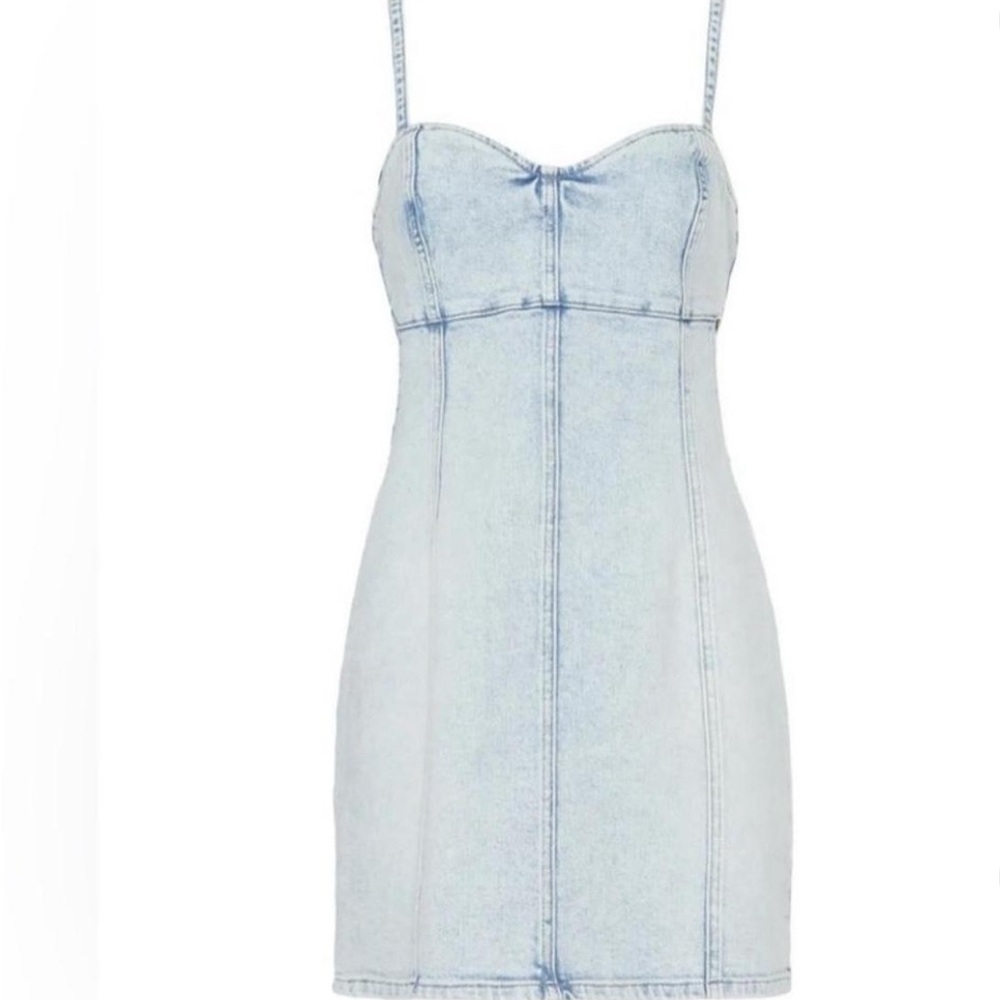 Blank NYC Blue Bodycon Mini Dress Sweetheart Neckline - Picture 2 of 4